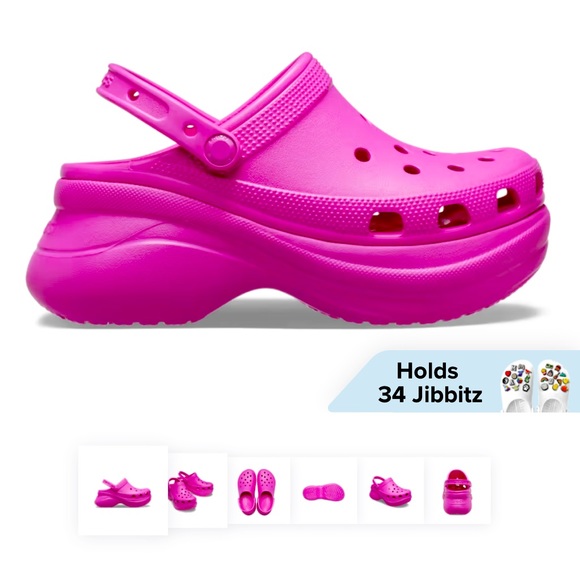 Barbie Pink Platform Crocs Clogs Shoes Sandals NEW - Picture 1 of 1